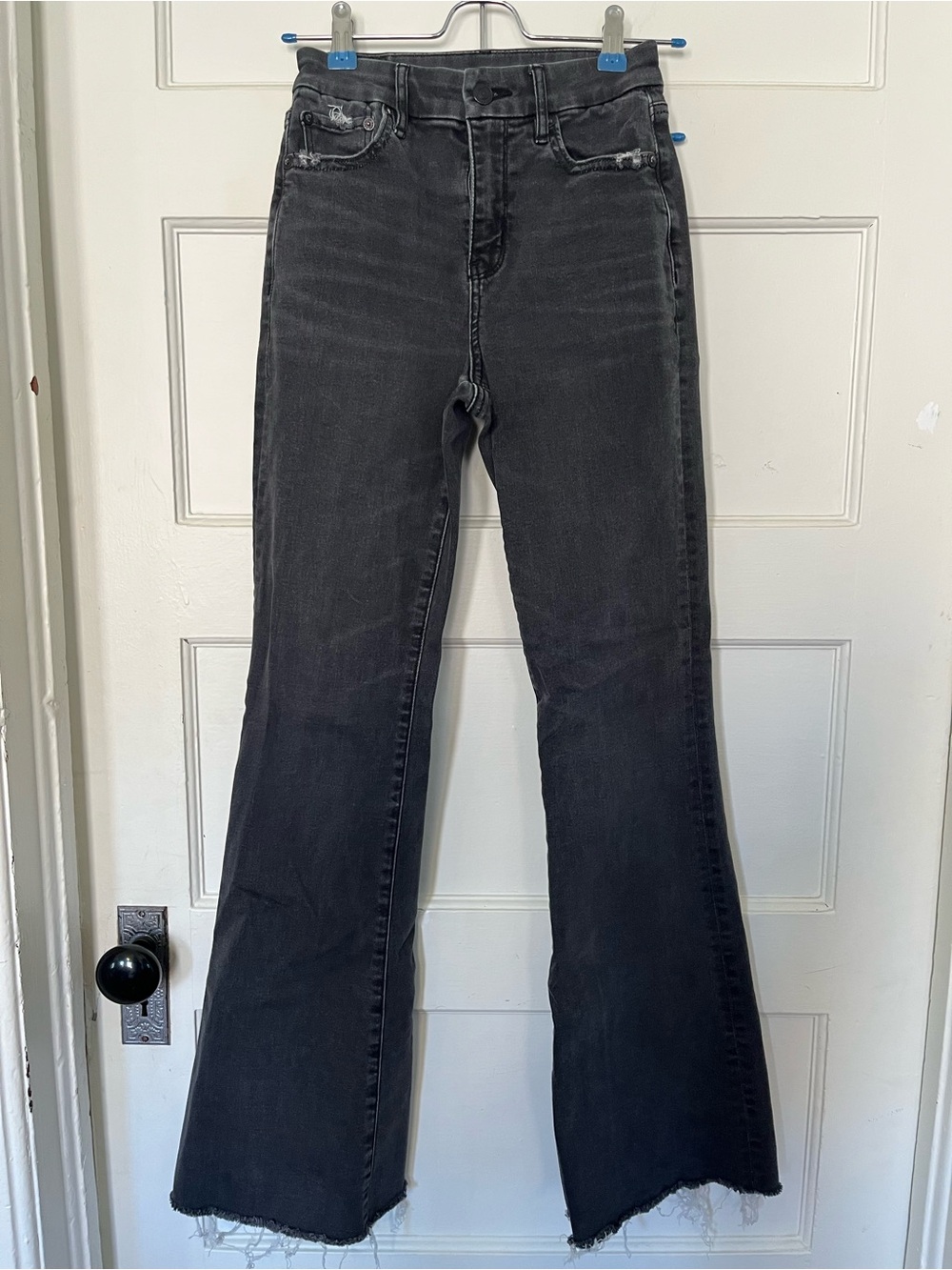 American Eagle Outfitters Black High-Rise Flare Jeans